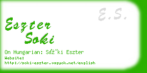 eszter soki business card